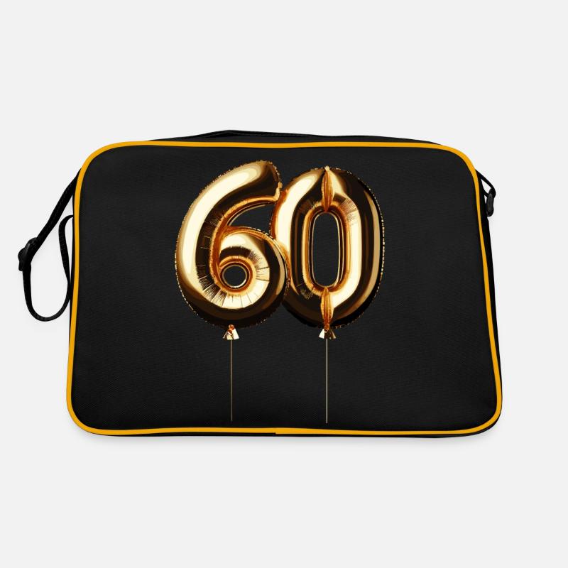 60 Years Gold Balloon Foil Balloon Gift Retro Bag