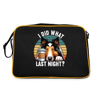 J’ai fait ce que le propriétaire du colley hier soir - Sac Retro - noir/or - Dos