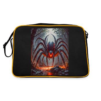 Tsuchigumo Araignée géante monstrueuse avec un rouge brillant - Sac Retro - noir/or - Dos