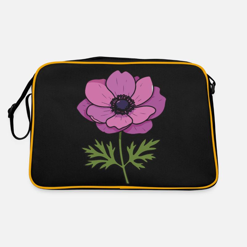 fleur d’anémone Sac Retro