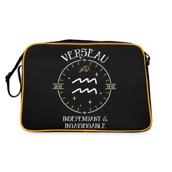 Du signe du Verseau - Indépendant et insaisissable - Sac Retro - noir/or - Dos