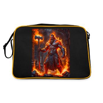 Svarog, dieu slave du feu, de la forge et du céleste - Sac Retro - noir/or - Dos