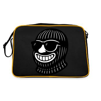 Bandit Gangster Masque de Ski - Sac Retro - noir/or - Dos