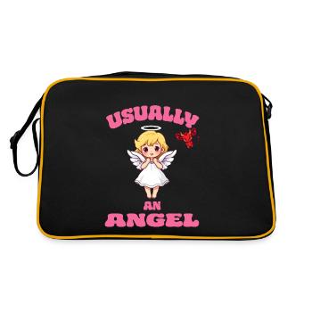 Ange Ange Diable Diable Dictons Filles Femmes - Sac Retro - noir/or - Dos