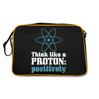 Physics Think Like A Proton Positively - Retro Bag - black/gold - Back