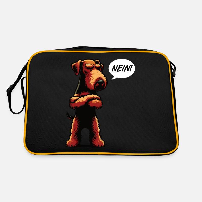 Nein Airedale Terrier Airedales Airedalebesitzer Retro Tasche
