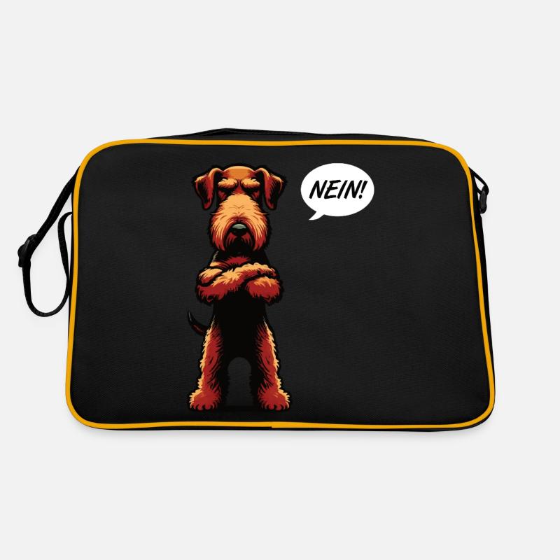 Nein Airedale Terrier Airedales Airedalebesitzer Retro Tasche