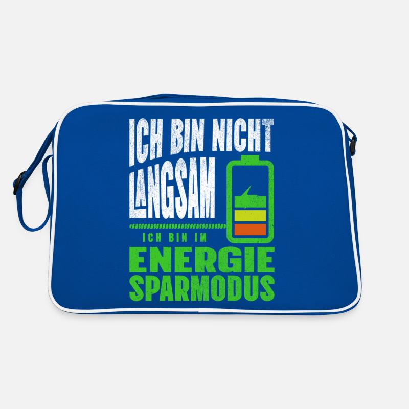 Ich bin nicht LANGSAM, ich bin im ENERGIESPARMODUS Retro Tasche