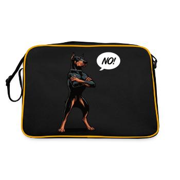 Pas de Doberman Doberman Propriétaire Doberman Holder - Sac Retro - noir/or - Dos