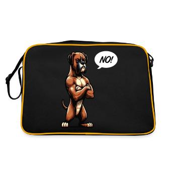 Pas de Boxer Boxer Porte-Boxer Chien Boxer Propriétaire - Sac Retro - noir/or - Dos