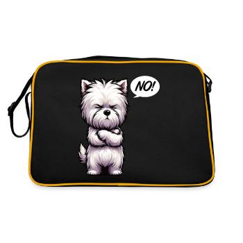 Pas de West highland terrier Westie West highland dog - Sac Retro - noir/or - Dos