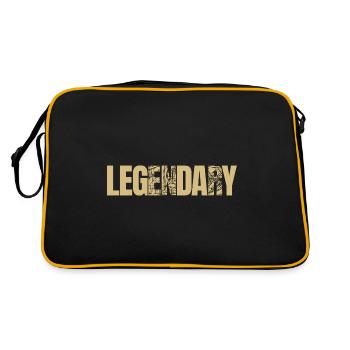 Bodybuilder Leg Day Barbell Entraînement en force - Sac Retro - noir/or - Dos