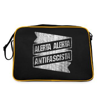 ALERTA ALERTA ANtiFAscIsTA ANTIFA - Sac Retro - noir/or - Dos