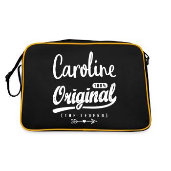 Caroline ORIGINAL personalized girl caroline - Retro Bag - black/gold - Back