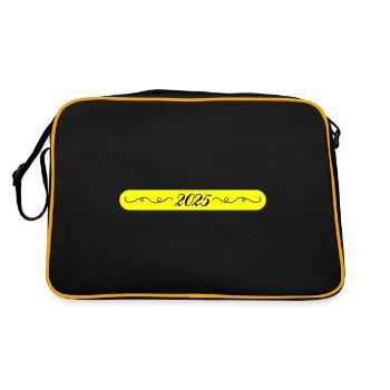 2025 Year Ornament - Retro Bag - black/gold - Back