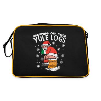 Santa Clause Santa Claus Christmas Funny - Retro Bag - black/gold - Back