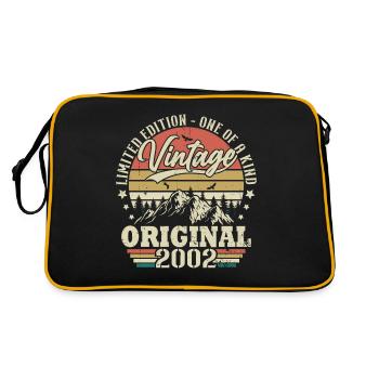 Vintage Original Geburtstag Geschenkidee 2002 - Retro Tasche - Schwarz/Gold - Hinten