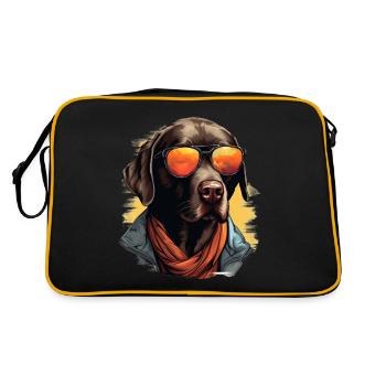 Urban Retriever: Streetwise Labrador Vibes - Sac Retro - noir/or - Dos