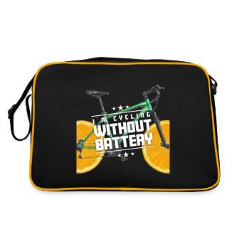 Je fais du vélo sans batterie Vélo avec des oranges - Sac Retro - noir/or - Dos