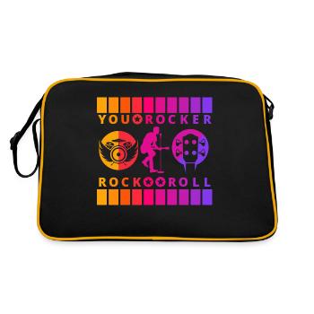 YOU ROCKER SINGER - Retro Bag - black/gold - Back