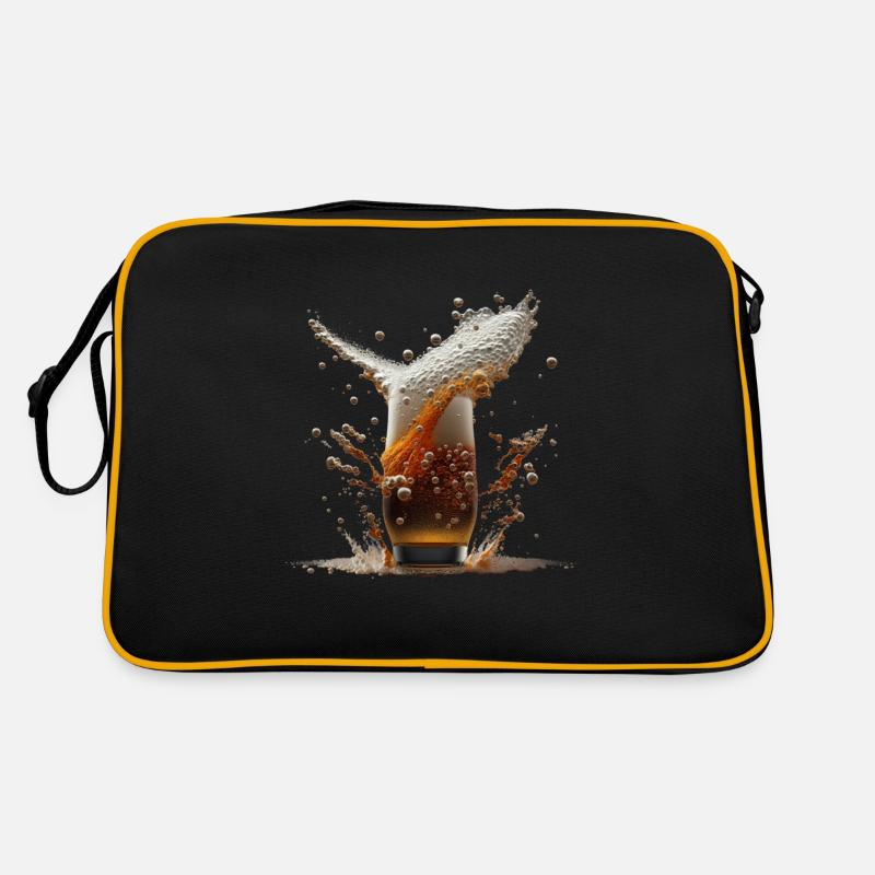 Craft Bier Explosion im Glas Retro Tasche