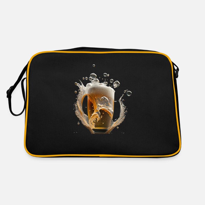 Craft Bier Explosion im Glas Retro Tasche