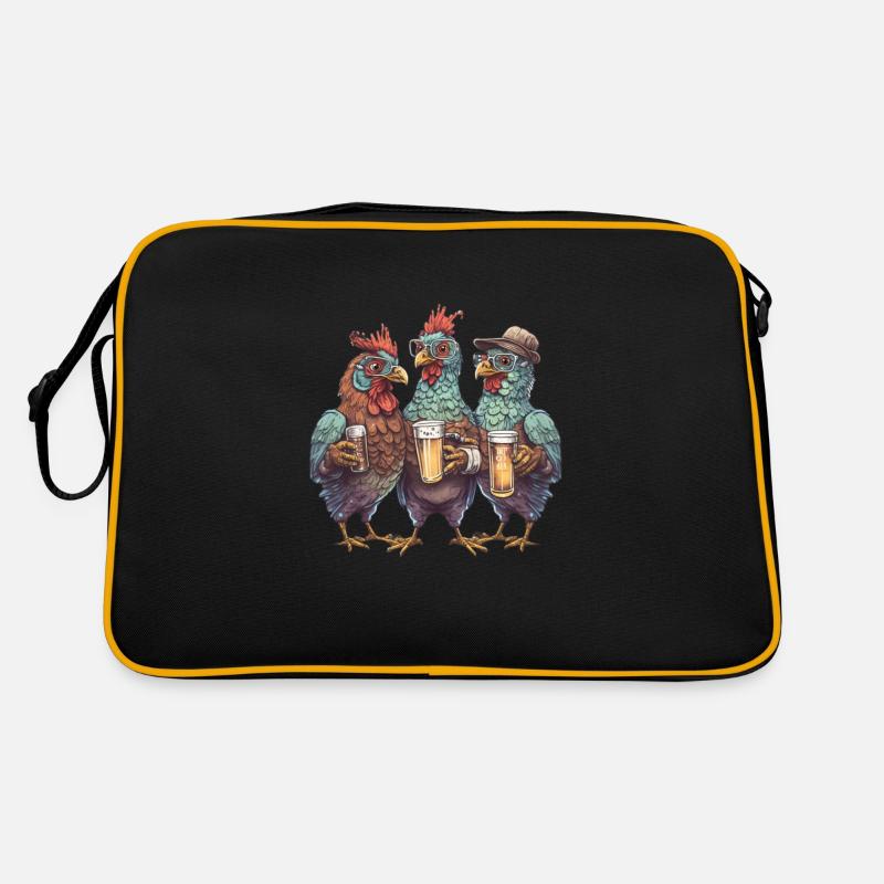 Cool hipster taps - Gockel with beer Retro Bag