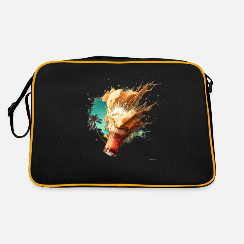 Bier Schaum Explosion im Sommer Retro Tasche