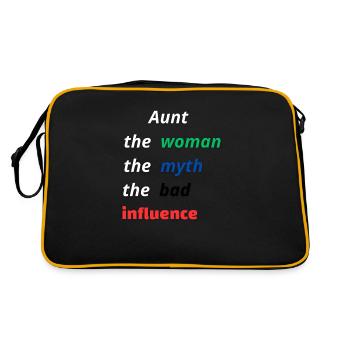 Aunt the woman the myth the bad influence - Retro Bag - black/gold - Back