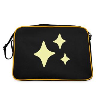 Jaune scintillant - Sac Retro - noir/or - Dos