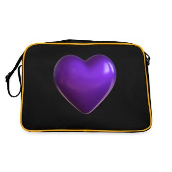 Purple Heart - Retro Bag - black/gold - Back