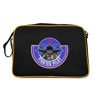 Jet Airplane Fighter Pilot Shirt Airplane - Retro Bag - black/gold - Back