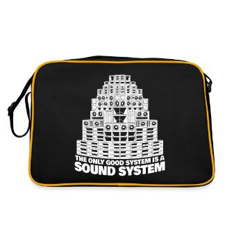 The Only Good System is a Sound System - Retro Bag - black/gold - Back