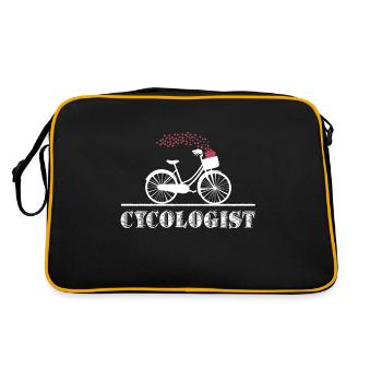 Cycologue Shirt Drôle VTT Vélo Cadeau - Sac Retro - noir/or - Dos
