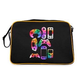 Videospiel-Controller - Retro Tasche - Schwarz/Gold - Hinten