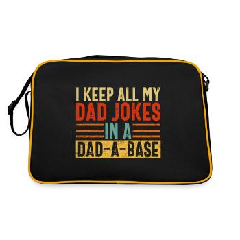 Ich halte alle Witze meines Vaters in einem Vater eine Basis - Retro Tasche - Schwarz/Gold - Hinten