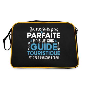 Guide touristique touriste cadeau métier humour - Sac Retro - noir/or - Dos