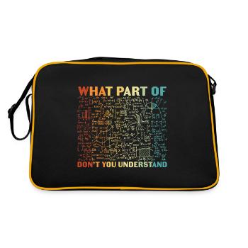 Professeur de mathématiques Quelle partie de ne comprenez-vous pas - Sac Retro - noir/or - Dos