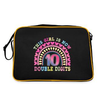 10th Birthday Girl Gift 10th Birthday for Girls - Retro Bag - black/gold - Back