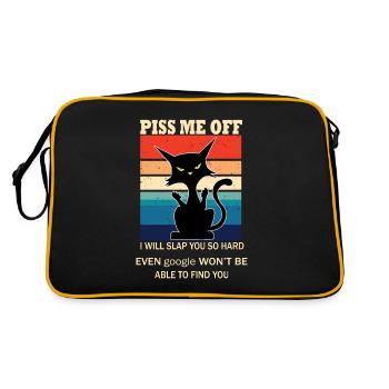 Énerve-moi je vais te gifler si fort - Sac Retro - noir/or - Dos