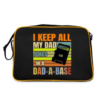 Papa Blague Drôle Papa Blague Père Blagues - Sac Retro - noir/or - Dos