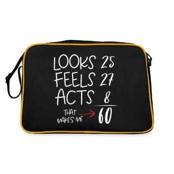 60e anniversaire - Sac Retro - noir/or - Dos