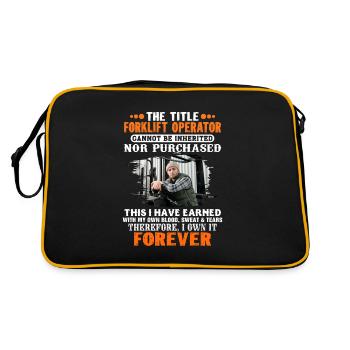 Forklift driver Forklift driver Forklift - Retro Bag - black/gold - Back