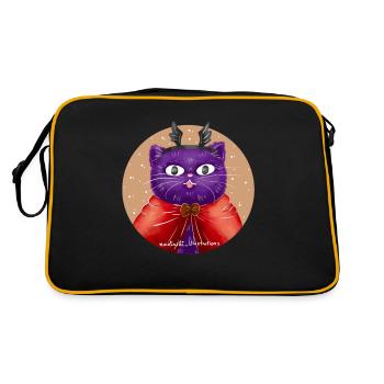 Chat vampire - Sac Retro - noir/or - Dos