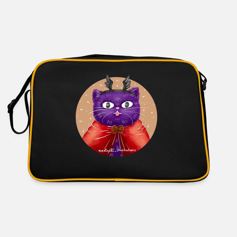 Vampir Katze Retro Tasche