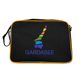 Logo du lac de Garde - Sac Retro - noir/or - Dos