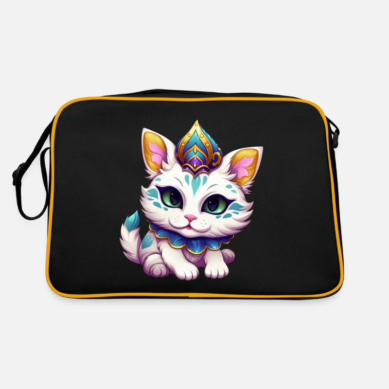 Bande dessinée de carnaval de chat de Mardi Gras Sac Retro