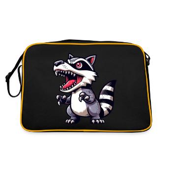 Raton laveur T-Rex Dino Mutation Fusion - Sac Retro - noir/or - Dos