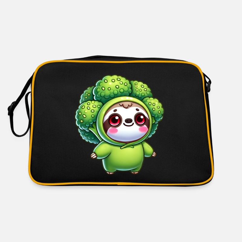 Faultier Brokkoli Gemüse Kostüm Karneval Retro Tasche