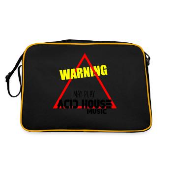 Avertissement de musique acid house - Sac Retro - noir/or - Dos